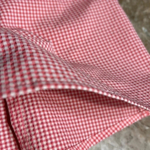 Y2K LOLE top,gingham,seersucker,sleeveless,fitted,country,red & white NWT VICHY - Picture 12 of 13